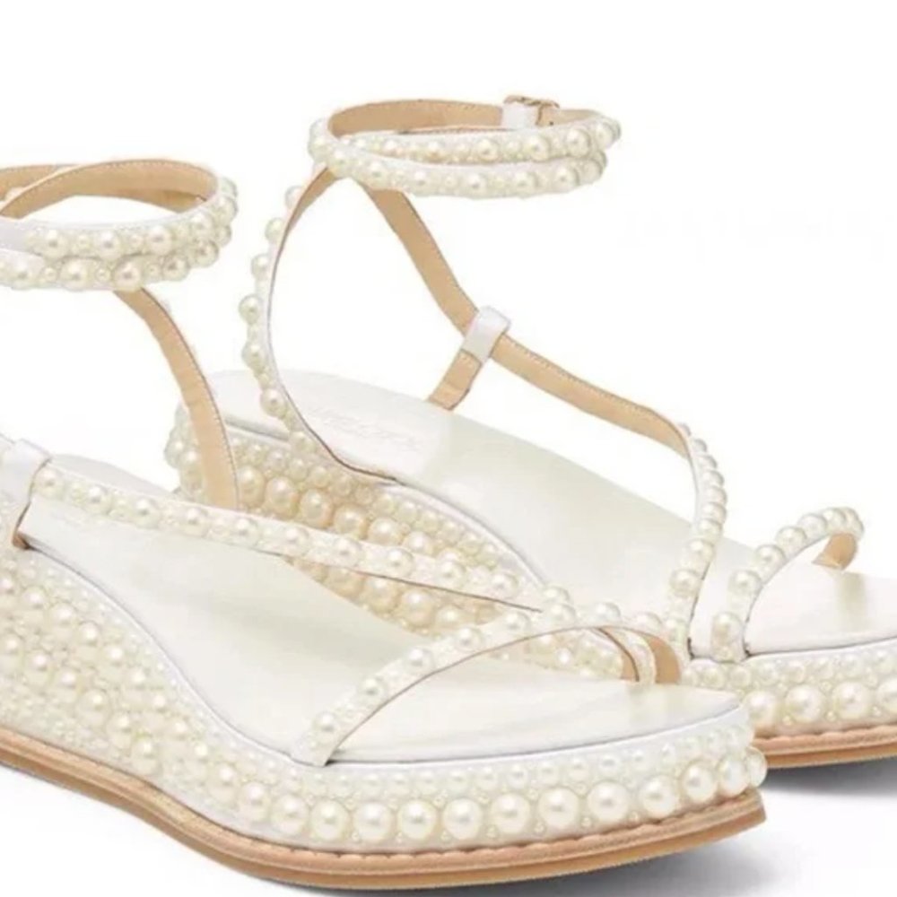 Bridal Pearl Wedges